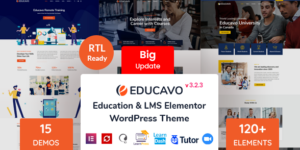 Educavo v3.2.3 – Online Courses & Education WordPress Theme Nulled